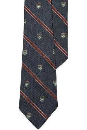 Ralph Lauren Hedvábná kravata tmavomodrá barva, 712971857