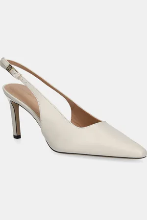 Tommy Hilfiger Kožené lodičky SQUARED TOE HIGH HEEL SLINGBACK barva, FW0FW08636