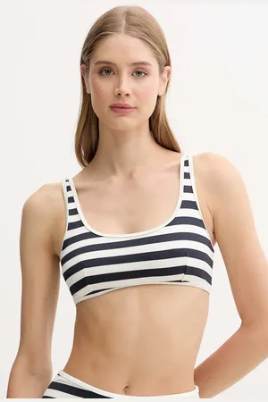 Tommy Hilfiger Plavková podprsenka tmavomodrá barva, měkký košík, UW0UW05807