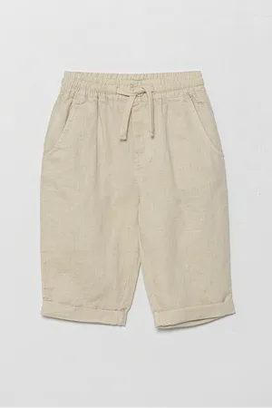 Benetton Dětské plátěné kalhoty barva, 43WBGF01H
