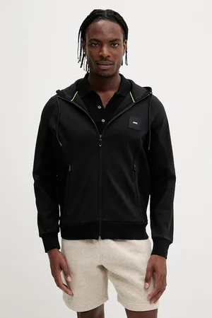 HUGO BOSS Mikina pánská, barva, s kapucí, hladká, 50537204