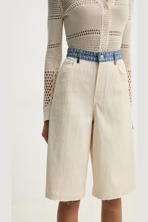 Moschino Kraťasy dámské, barva, hladké, high waist, 0345 3717