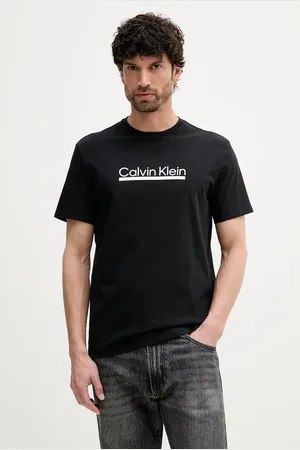 Calvin Klein Bavlněné tričko pánské, barva, s potiskem, LV04RC852G