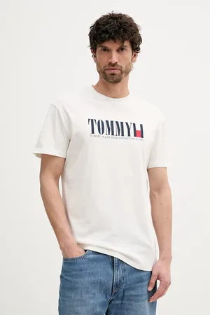 Tommy Hilfiger Bavlněné tričko pánské, barva, s potiskem, DM0DM21941