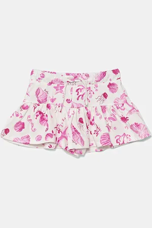 Benetton Dětské bavlněné šortky barva, nastavitelný pas, 34VAG901X