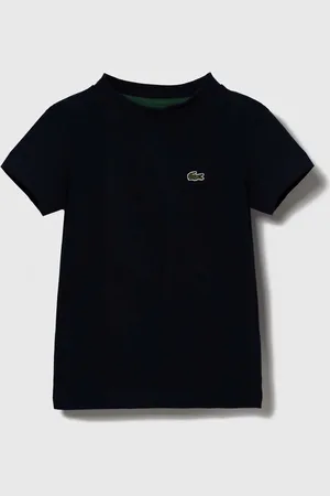Lacoste Dětské bavlněné tričko tmavomodrá barva