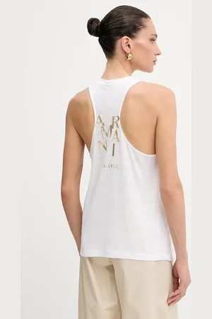 Armani Exchange Top s příměsí lnu barva, XW000390 AF12899