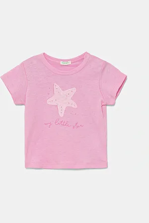 Benetton Dětské bavlněné tričko barva, 3I1XA1069