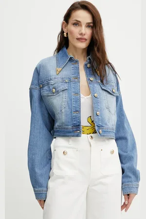 VERSACE Džínová bunda barva, přechodná, 78HAS450 CDWA8