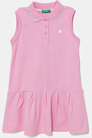 Benetton Dívčí šaty barva, mini, 3F9HCV012
