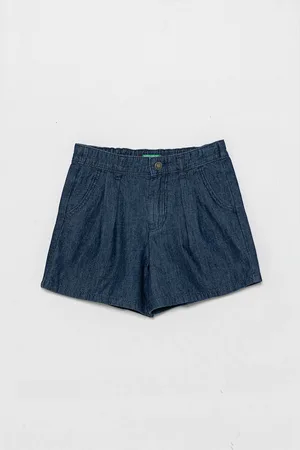 Benetton Dětské riflové kraťasy tmavomodrá barva, 4DHJG9031