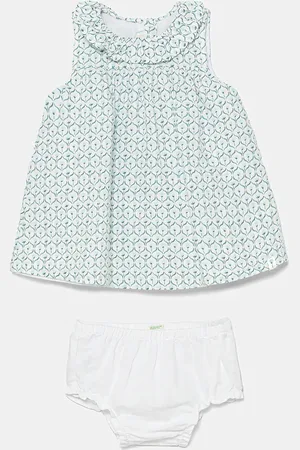 Benetton Dětské plátěné šaty barva, mini, 4Q1NAV00O