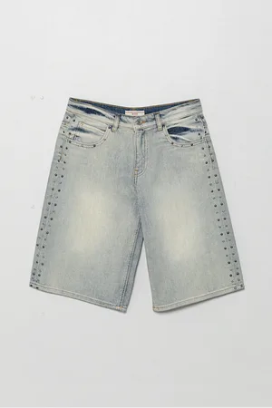 Guess Dětské riflové kraťasy barva, s aplikací, J5GD09 D45E0