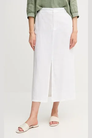 Oui Lněná sukně barva, midi, 92882
