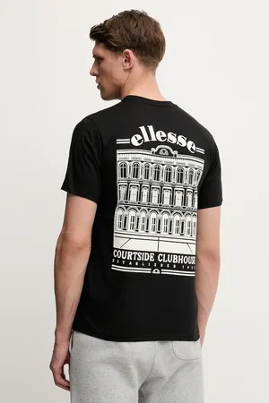 Ellesse Bavlněné tričko Courtside pánské, barva, s potiskem, SHZ21991