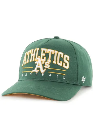 47 Brand Bavlněná baseballová čepice MLB Oakland Athletics barva, s aplikací, B-RSCOE18GWP-DG