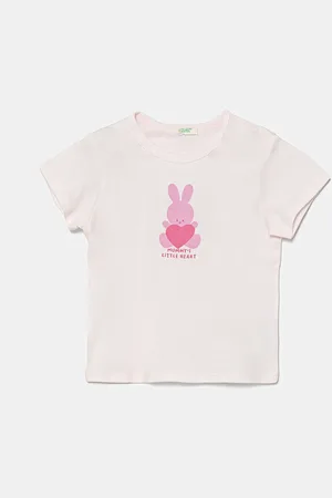 Benetton Dětské bavlněné tričko barva, 3I1XA1067