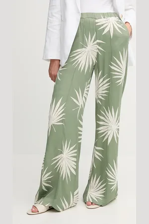Oui Kalhoty dámské, barva, high waist, 92813