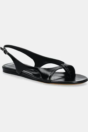 Proenza Schouler Kožené sandály Slash dámské, barva, SH252035