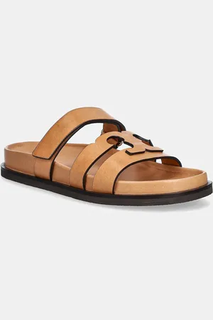 Tory Burch Kožené pantofle Ines Sport dámské, barva, 168791-200