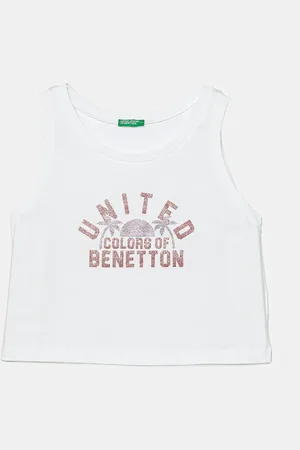 Benetton Dětský bavlněný top barva, 3I1XCH01Z
