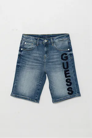 Guess Dětské riflové kraťasy barva, nastavitelný pas, L5GD01 D4GV0