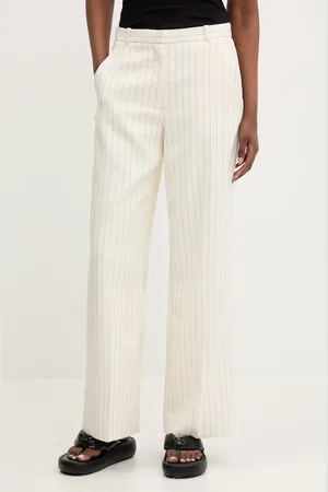 Abercrombie & Fitch Kalhoty dámské, barva, široké, high waist, KI156-5366