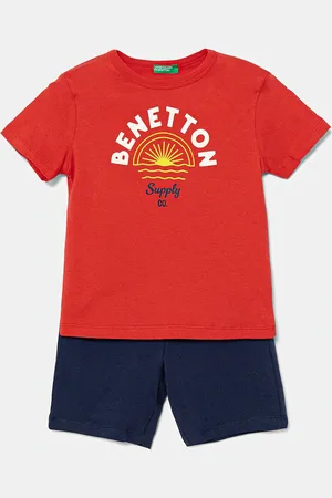 Benetton Dětská bavlněná souprava barva, 3096GK00Q