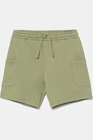 Benetton Dětské bavlněné šortky barva, nastavitelný pas, 39DJG901C