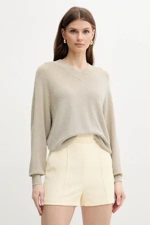 Elisabetta Franchi Kraťasy dámské, barva, hladké, high waist, SH00851E2