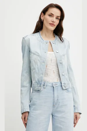 HUGO BOSS Džínová bunda barva, přechodná, 50534203