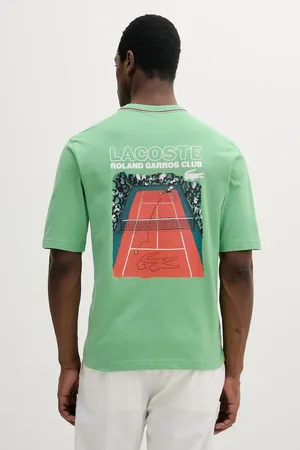 Lacoste Bavlněné tričko pánské, barva, s aplikací, TH8757