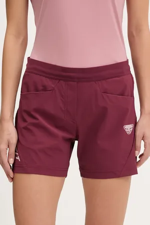 Dynafit Outdoorové šortky Transalper dámské, vínová barva, high waist, 08.0000071185