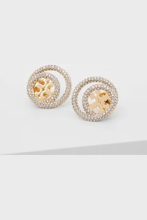 Tory Burch Pozlacené náušnice Miller Pave Double 157231.783