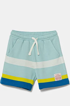Benetton Dětské bavlněné šortky barva, nastavitelný pas, 3FZMG901U