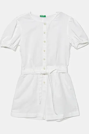 Benetton Dětský lněný overal barva, 43WBCT014