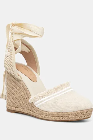 Tommy Hilfiger Espadrilky FRINGE CANVAS HIGH WEDGE barva, na klínku, FW0FW08878
