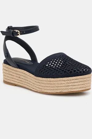 Tommy Hilfiger Espadrilky KNIT MESH ESPADRILLE PLATFORM tmavomodrá barva, na platformě, FW0FW08743