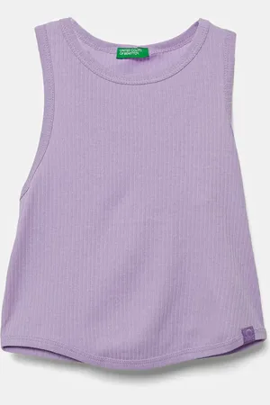 Benetton Dětský bavlněný top barva, 31H3CH01F