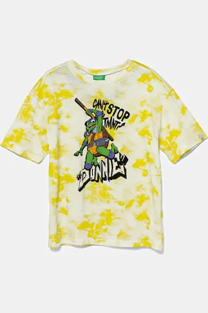 Benetton Dětské bavlněné tričko barva, 3ORKC10P3
