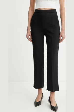Elisabetta Franchi Kalhoty dámské, barva, jednoduché, high waist, PA08951E2