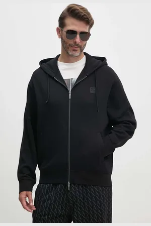 Armani Exchange Mikina pánská, barva, s kapucí, s potiskem, 6DZMHD ZJNPZ