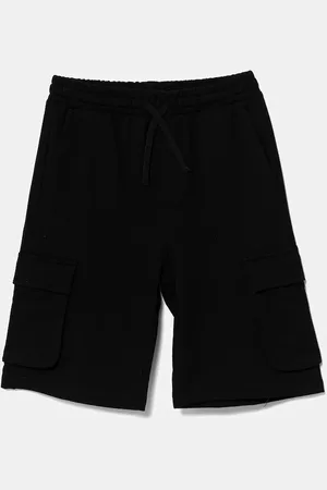 Benetton Dětské bavlněné šortky barva, nastavitelný pas, 39DJC902N