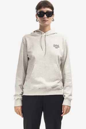 A.P.C. Bavlněná mikina Hoodie Manuela dámská, barva, s kapucí, aplikací, COEZD-F27760 BRIGHT PINK