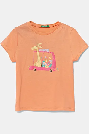 Benetton Dětské bavlněné tričko barva, 3I1XG10JJ
