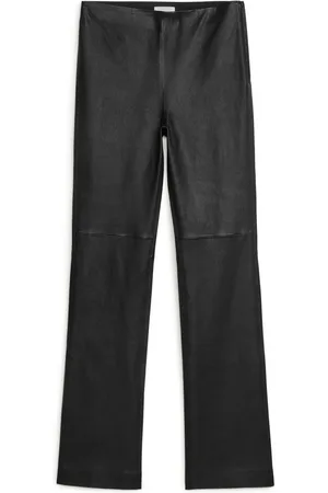 ARKET Stretch Leather Trousers - Black