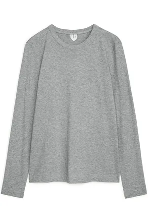 ARKET Ženy S dlouhým rukávem - Long-Sleeved T-Shirt - Grey