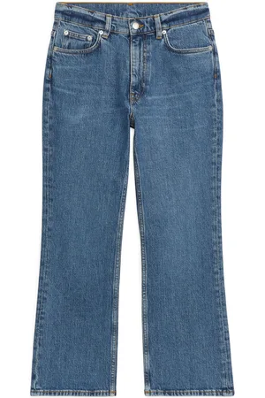 ARKET Ženy Bootcut - FLARED CROPPED Stretch Jeans - Blue