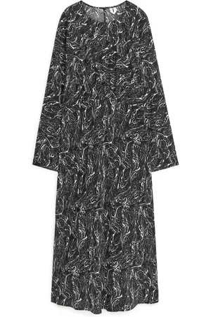 ARKET Printed Asymmetrical Dress - Black