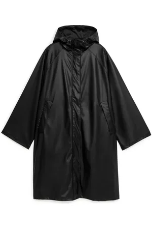 ARKET Hooded Rain Coat - Black